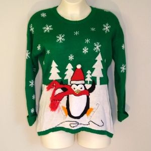 Penguin Winter Christmas Sweater With Love, Derek Heart 1X